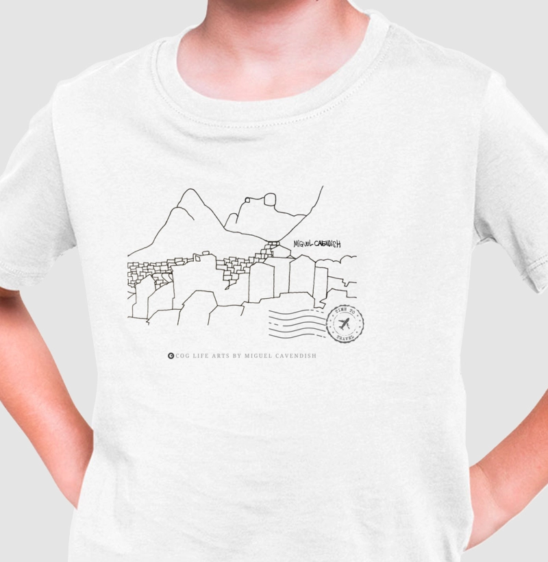 Camiseta Infantil Cartão Postal Rio Branca by Miguel Cavendish