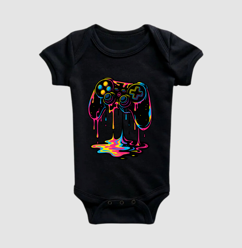 Camiseta Gamer Neon – Controle Derretido, Estética Psicodélica e Drip Insano | ManaMoney