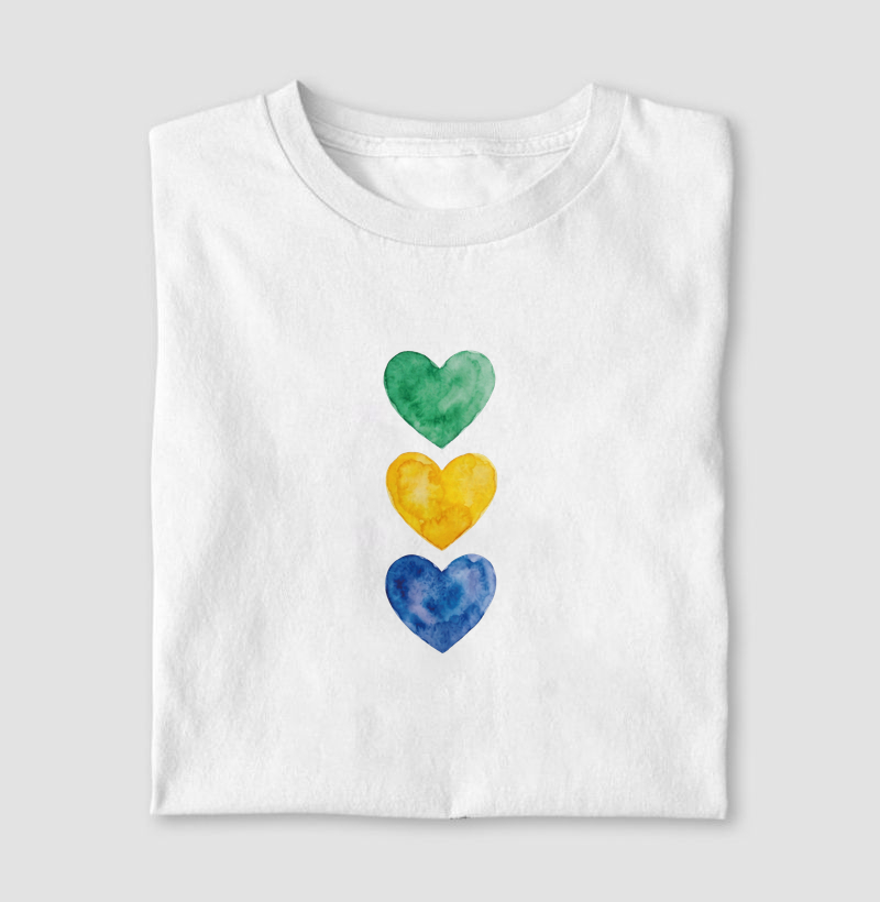Camisa do Brasil - Corações