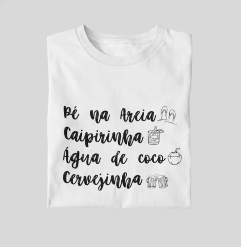 Pé na Areia, Caipirinha, Água de Coco, Cervejinha.