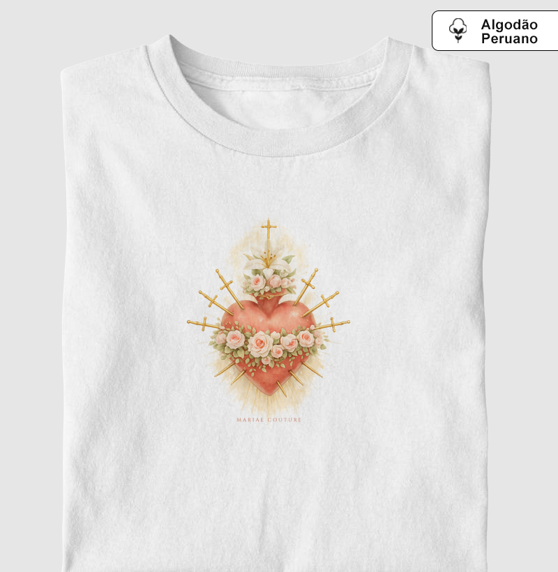 Imaculado coração de Maria - algodão peruano