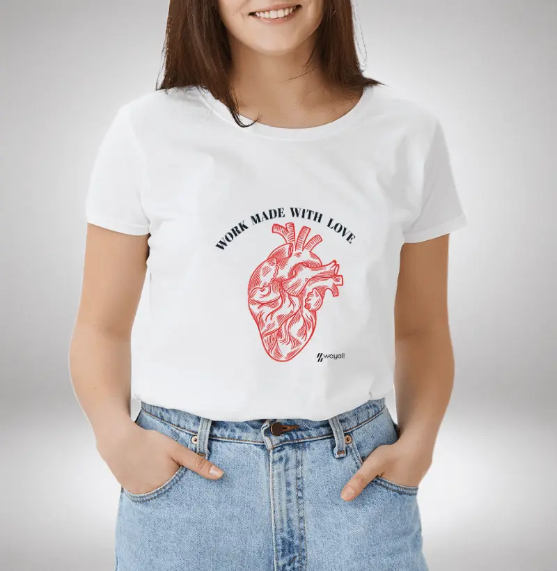 Camiseta Baby Look - Work made with love