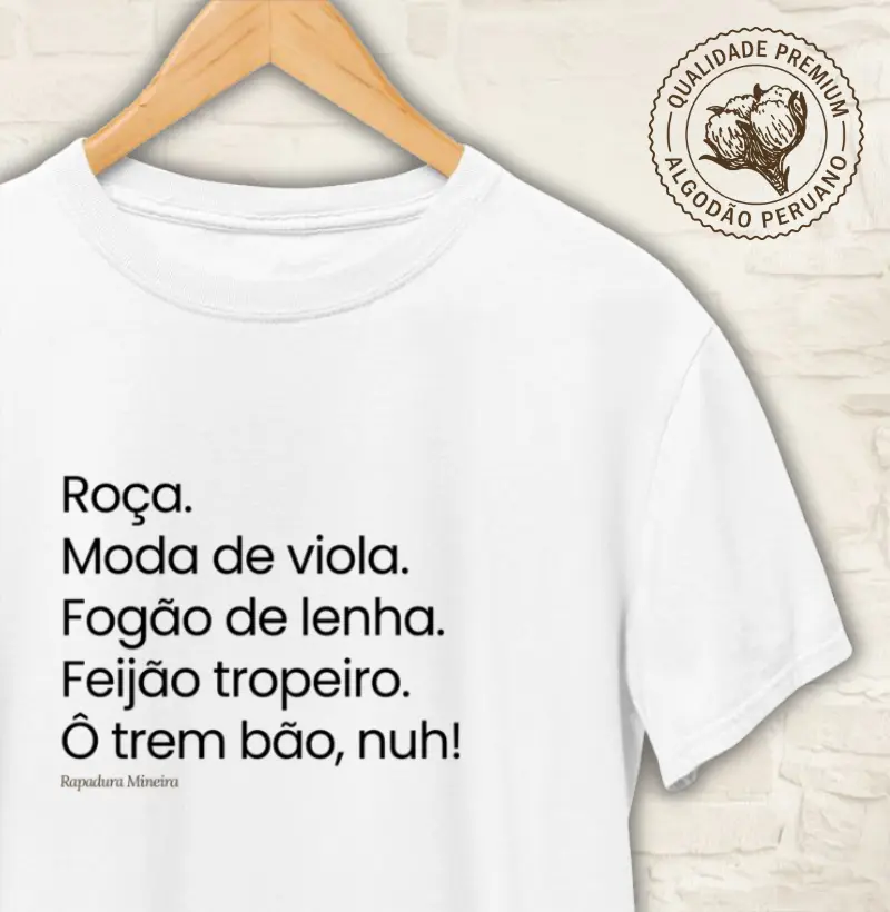 Roça. Moda de viola. Fogão de lenha. Feijão tropeiro. Ô trem bão, nuh!