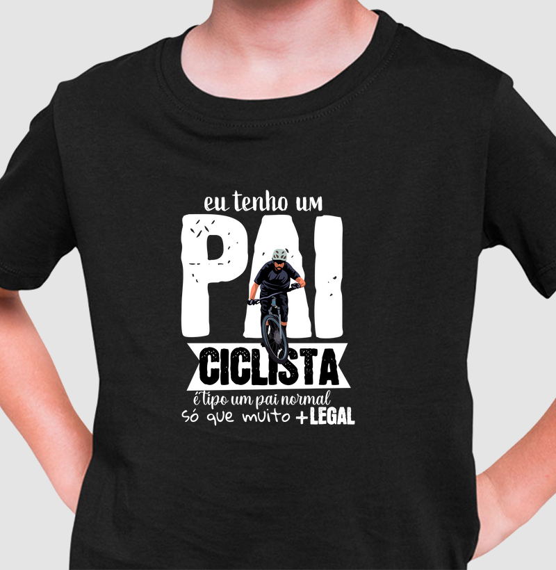 Camiseta Infantil Eu Tenho Um Pai Ciclista - GoodTrail