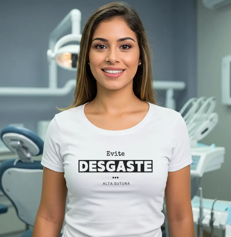 Camiseta Unissex 100% Algodão - Evite desgaste
