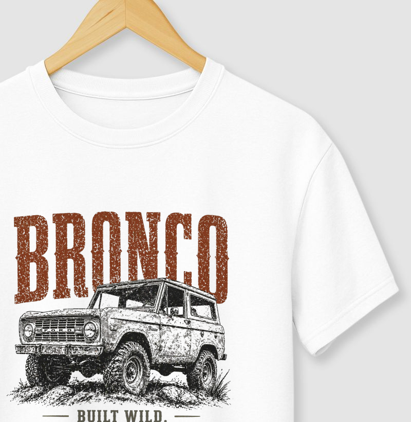 Camiseta Ford Bronco Vintage Off Road – Built Wild Driven Free | Rustler South Co.