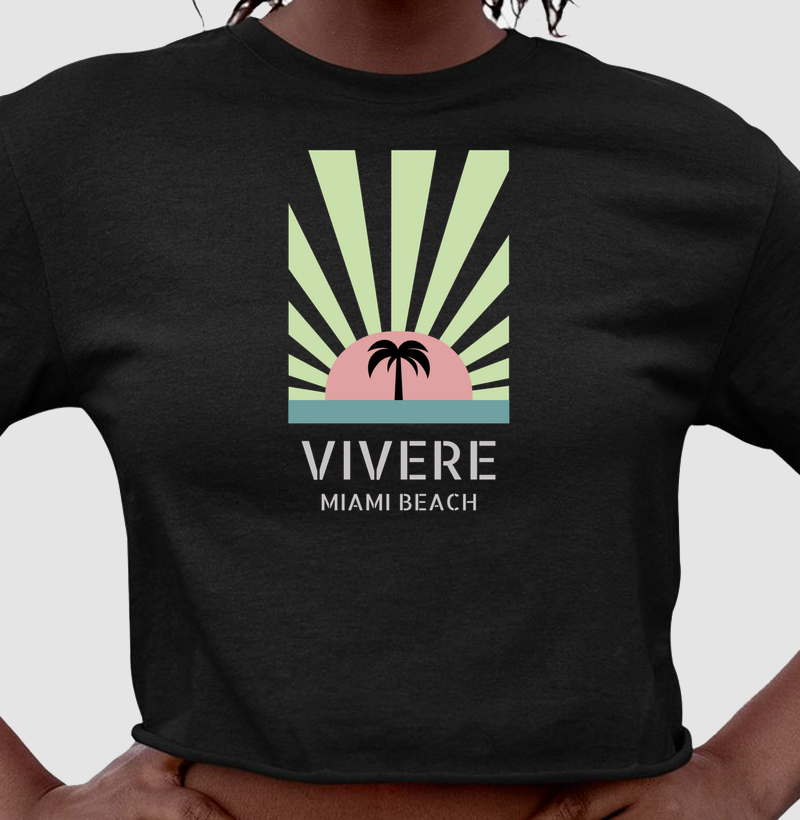 Cropped Vivere Estampa Miami beach