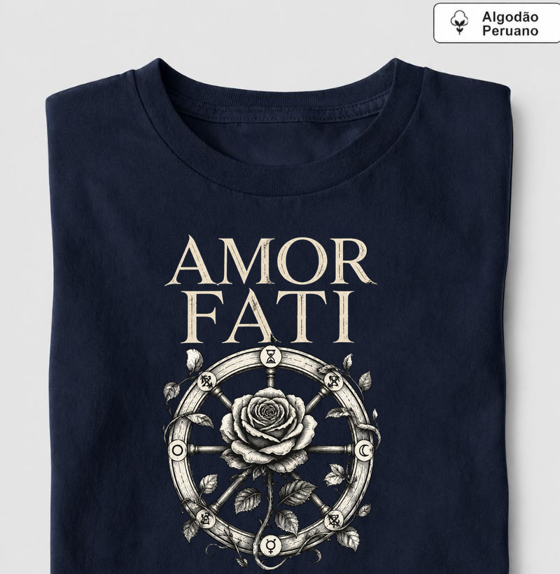 Amor Fati — O Leme do Destino - Camiseta Algodão Peruano