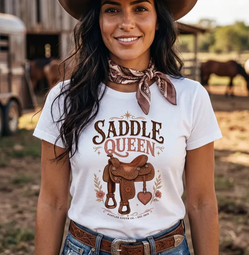 Baby look Country Saddle Queen
