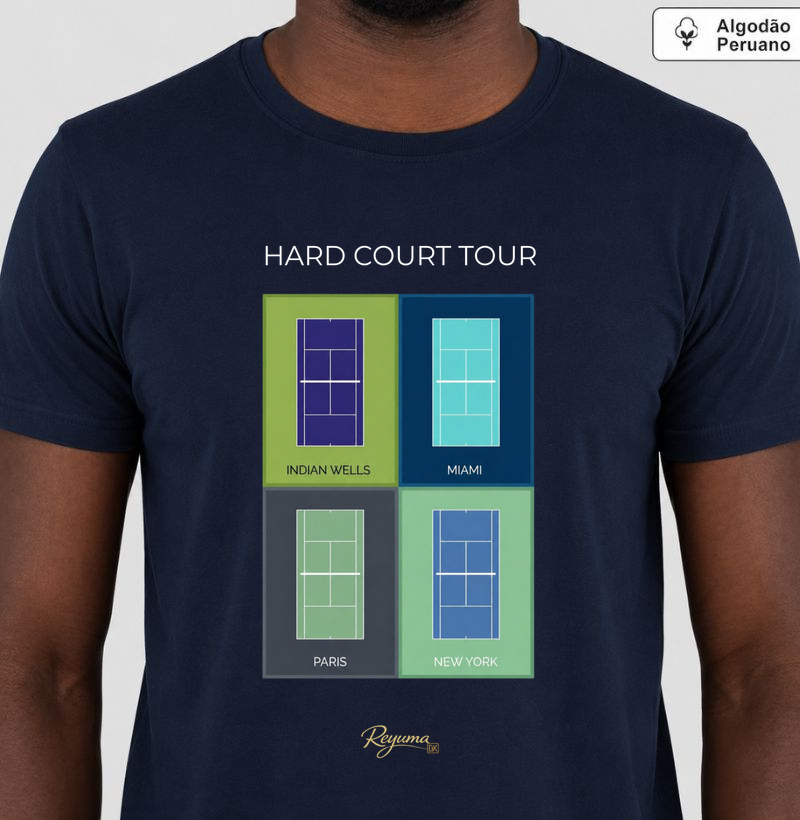 Camiseta Masculina, Feminina e Unissex Tennis “Hard Court” - Algodão Peruano 