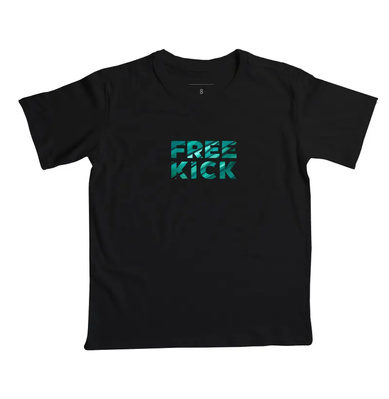 CAMISETA INFANTIL FREE KICK VERDE ABSTRATO - Camiseta Infantil