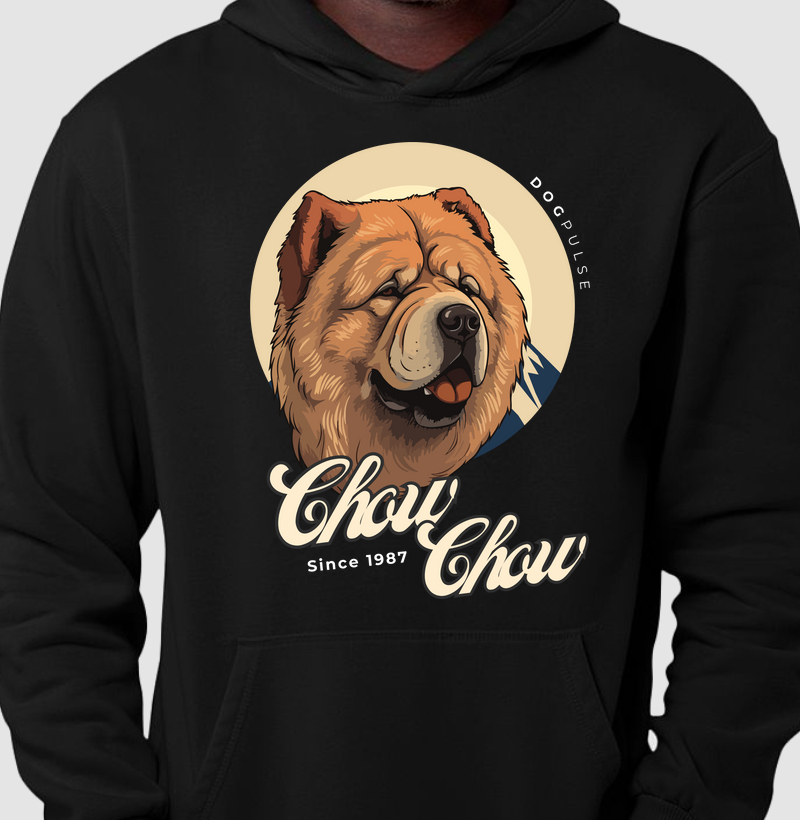 Hoodie Moletom Chow Chow Busto Dog Pulse