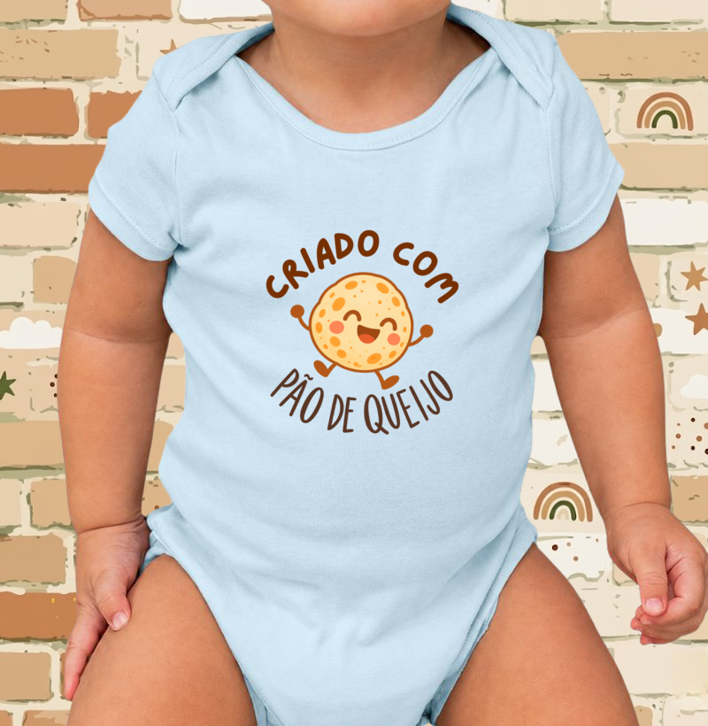 Criado com pão de queijo - Body Infantil