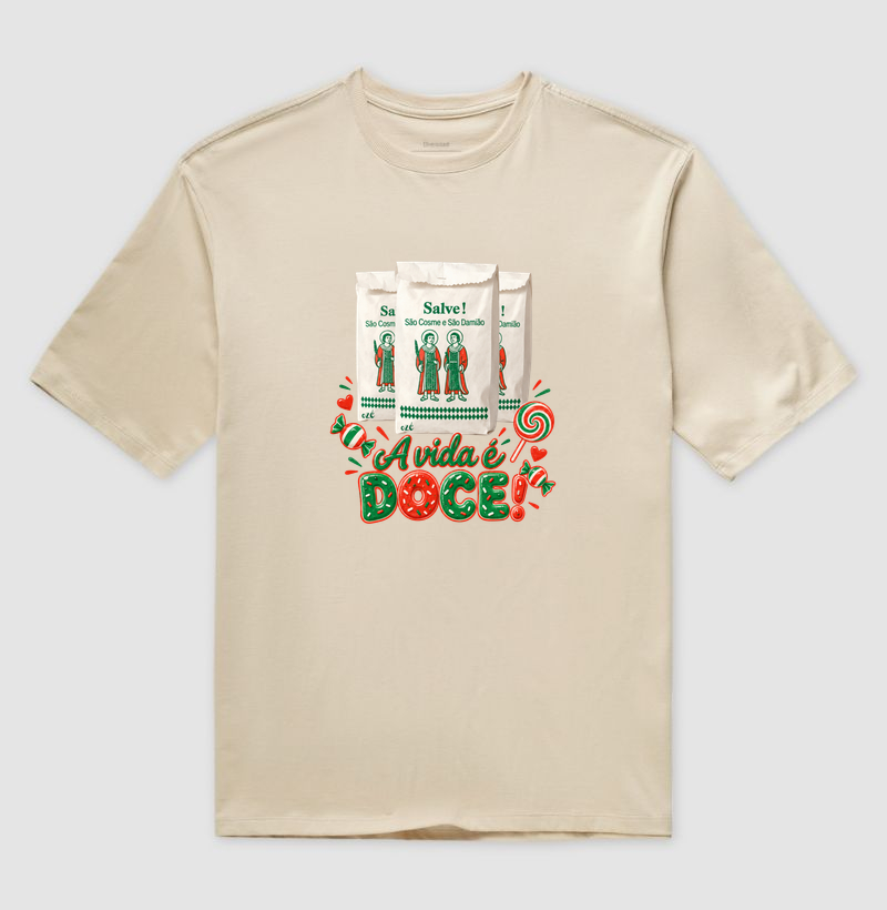 A vida é doce!  - Camiseta Oversized