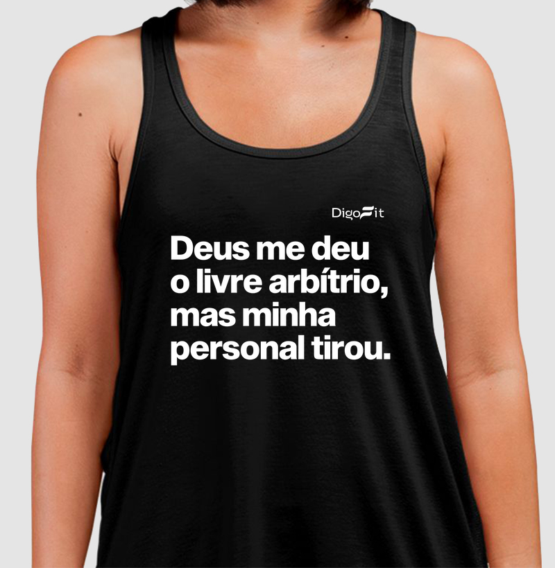 REGATA ACADEMIA MINHA PERSONAL TIROU MEU LIVRE ARBÍTRIO