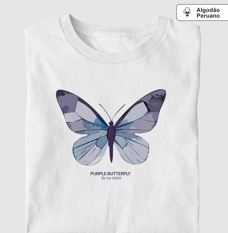 PURPLE BUTTERFLY 01 - Algodão Peruano