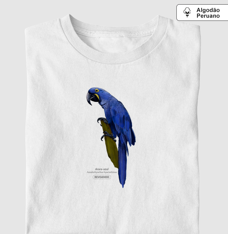 Aves do Brasil - Arara-azul - Algodão Peruano