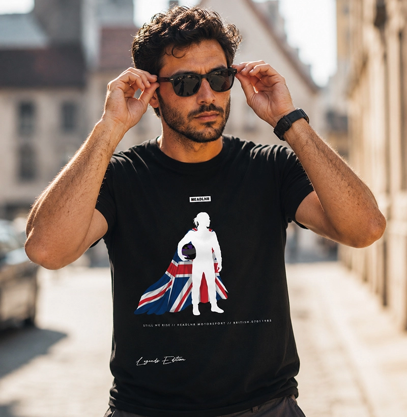 Camiseta "Still We Rise" - LEGENDS EDITION #003 inspirada em Lewis Hamilton