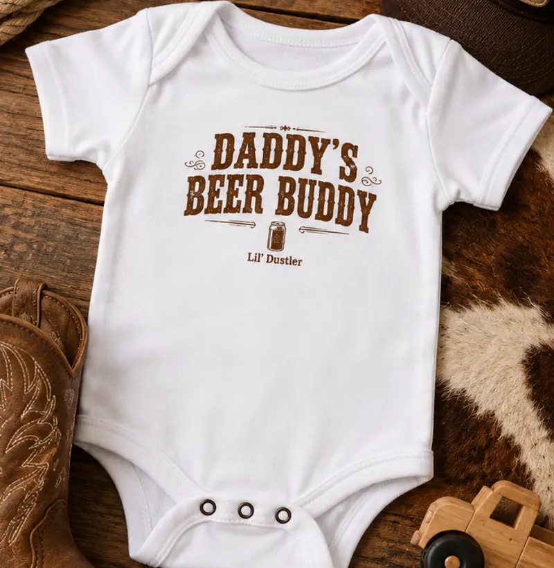 Country Daddy’s Beer Buddy Lil’ Dustler 100% Algodão