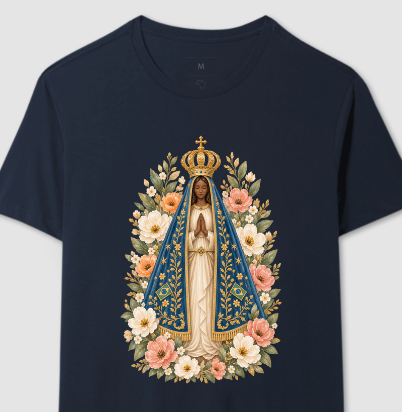 Nossa Senhora Aparecida Aquarela Floral