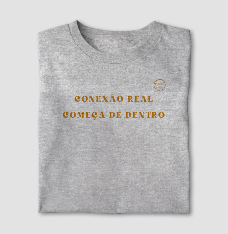 Camiseta KIRI - Conexão Real começa de Dentro - Frases