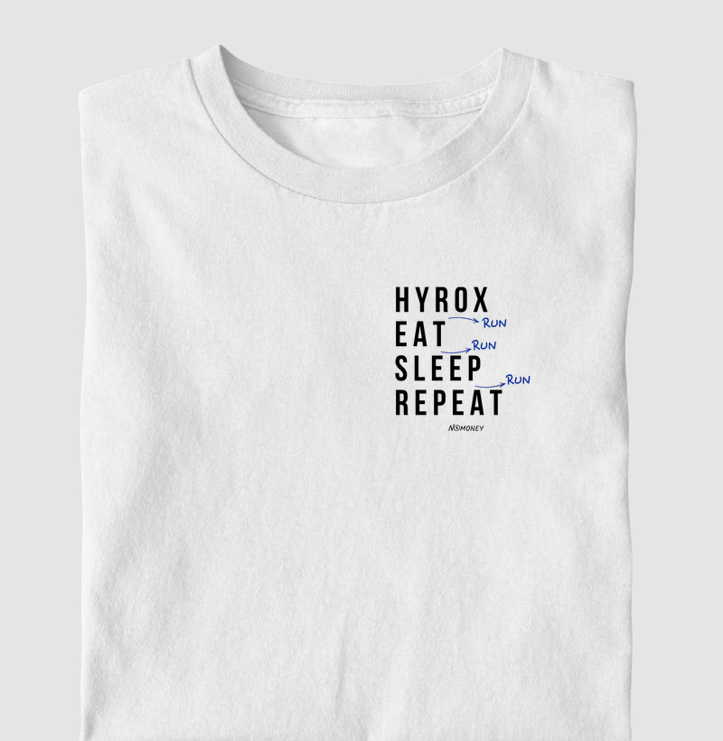 Camiseta Infantil Hyrox (Run). Eat. Sleep. Repeat.