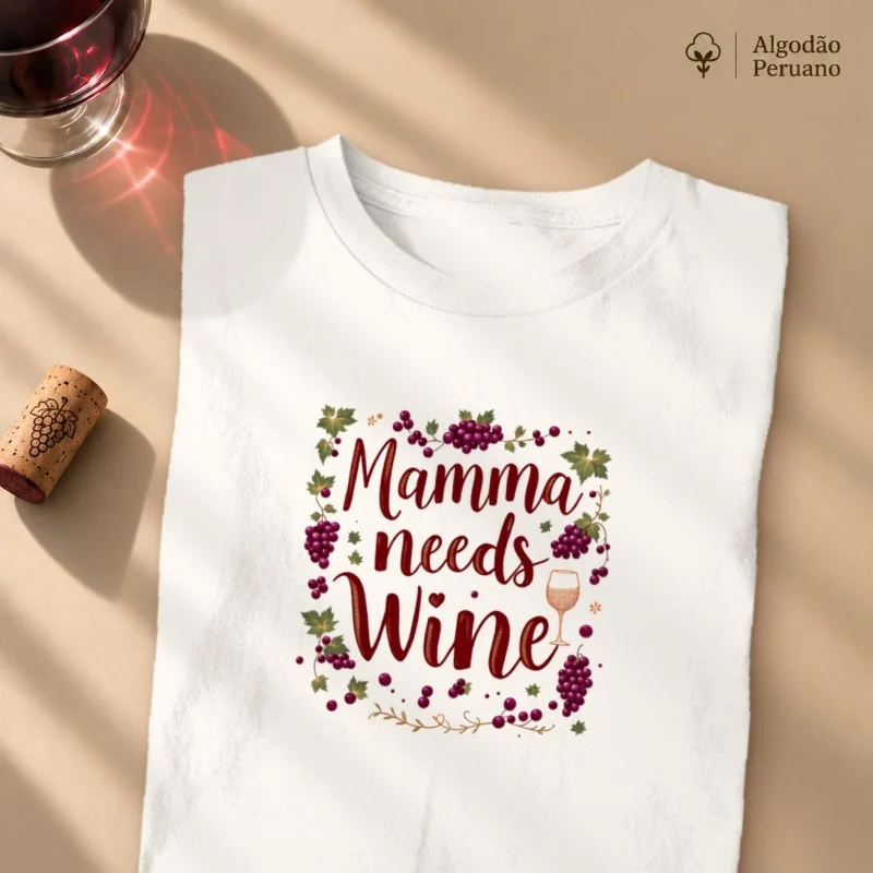 Camiseta Mamma Needs Wine