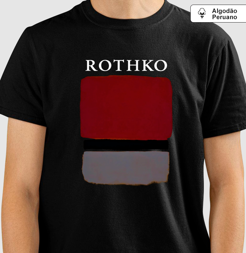 Camiseta Mark Rothko Arte Moderna Blocos De Cor Algodão Peruano