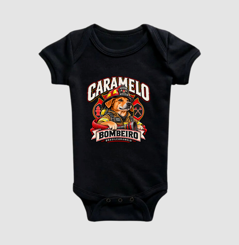 Caramelo Bombeiro - Body Infantil