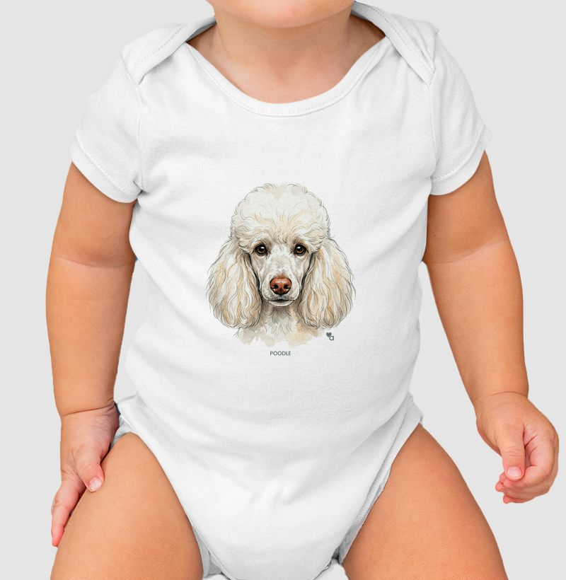 Cães - Poodle - Body Infantil