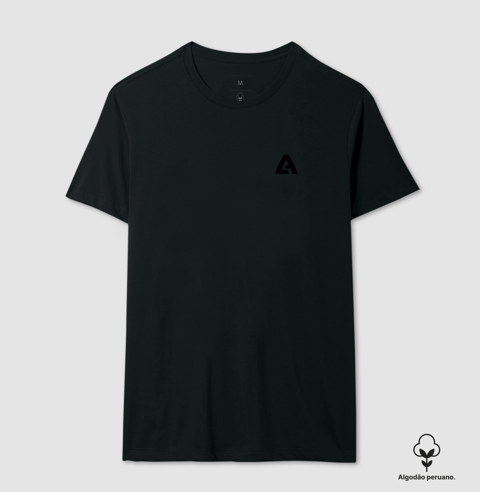 Camiseta All Black - Algodão Peruano - Atleta Pro