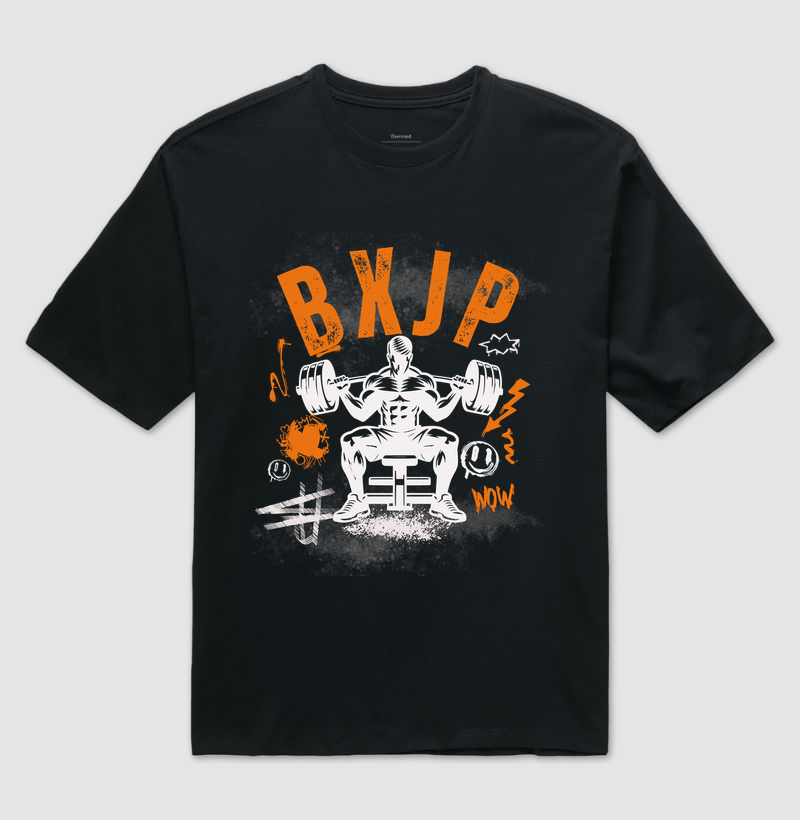 Camiseta Oversized Preta - heart man