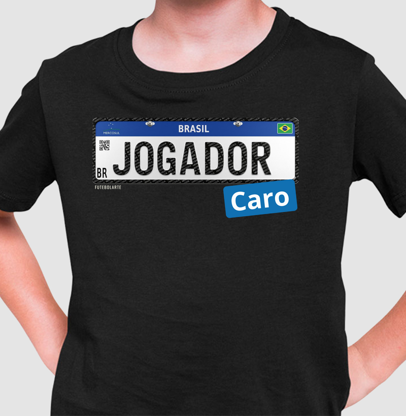 Placa Jogador Caro Infantil