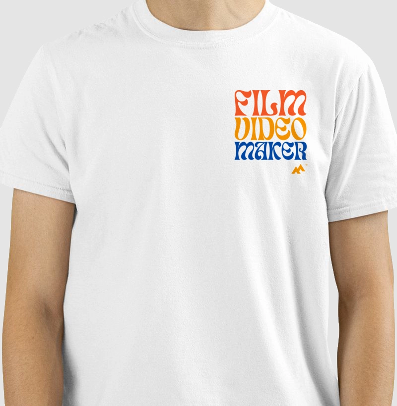 Film & Video Maker - Camiseta Branca Masculina e Feminina