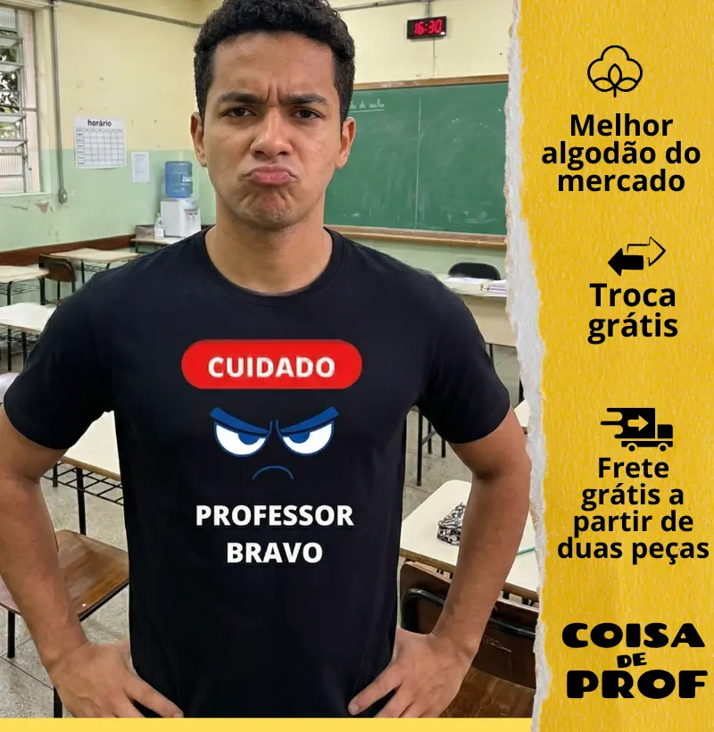 Camiseta Cuidado Professor Bravo