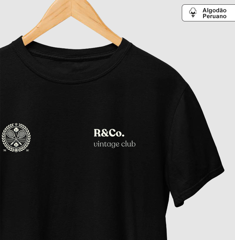 Camiseta Vintage Club Bolso Raquetes