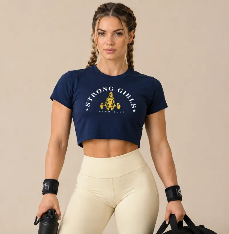 Cropped STRONG GIRLS TRENO CLUB | Cropped Fitness Feminino para Academia e CrossFit |