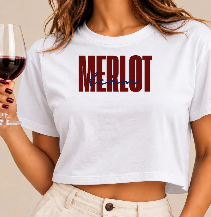 Camiseta Cropped Merlot Team - Cropped