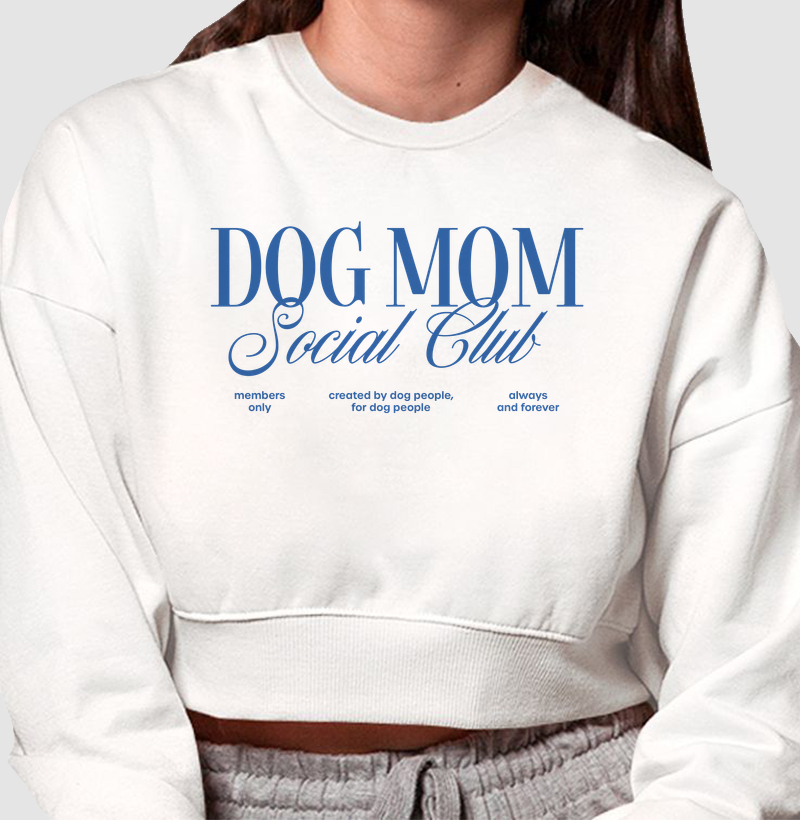 Moletom Cropped Dog Mom Social Club
