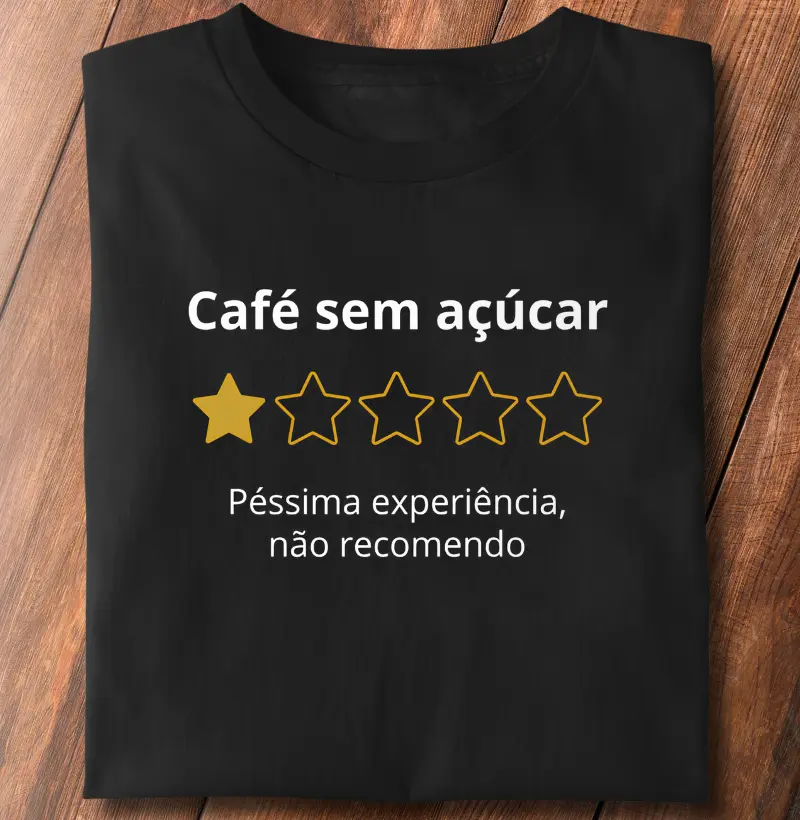Café sem açúcar