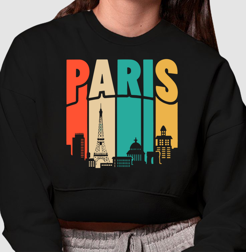 Crooped Moletom - Paris