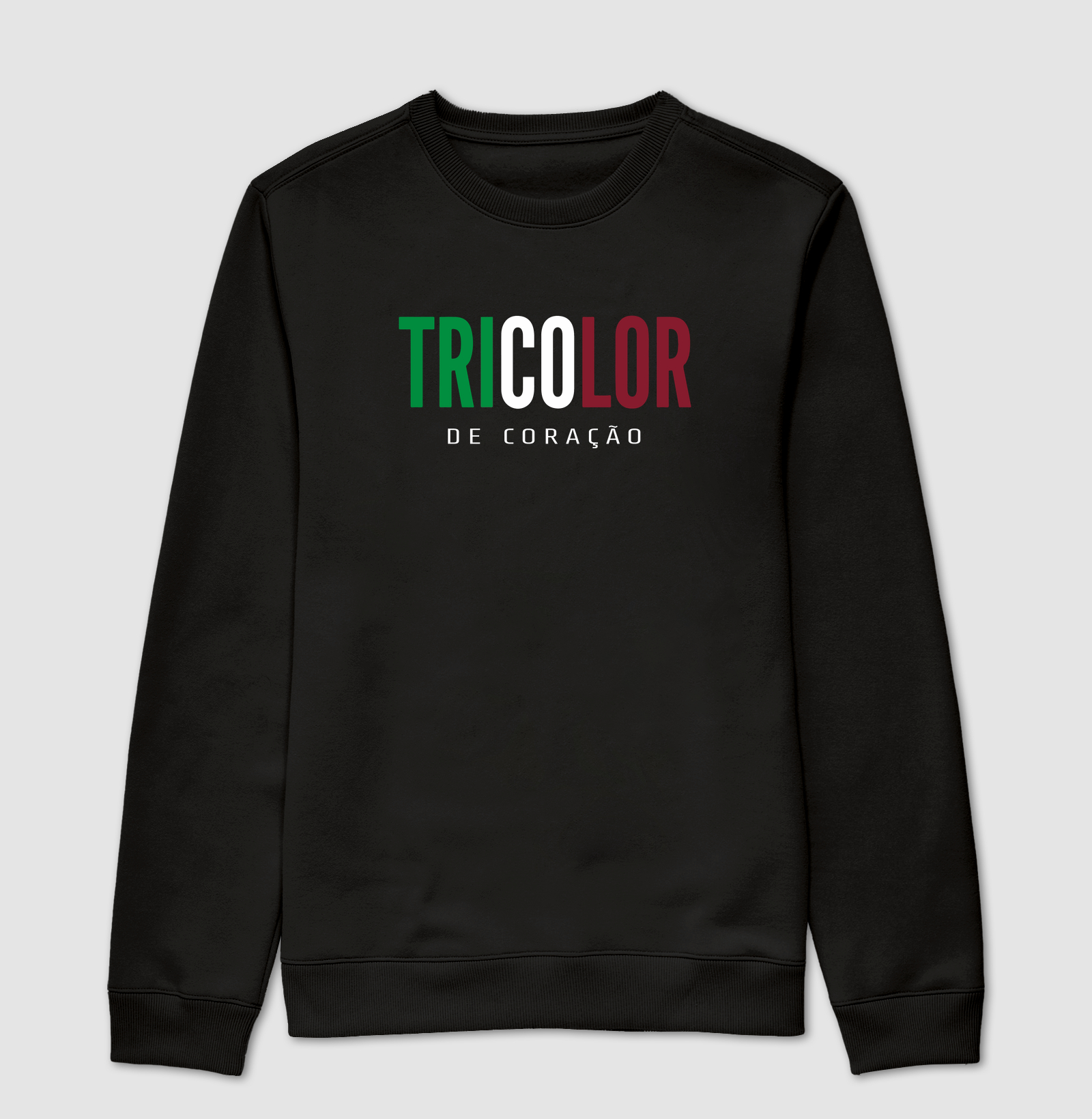 DODDIO - Tricolor de coração - Suéter Moletom