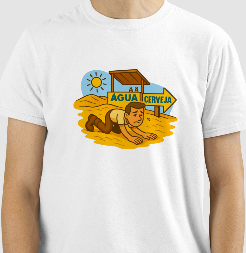 Camiseta Deserto da Escolha – Água ou Cerveja?