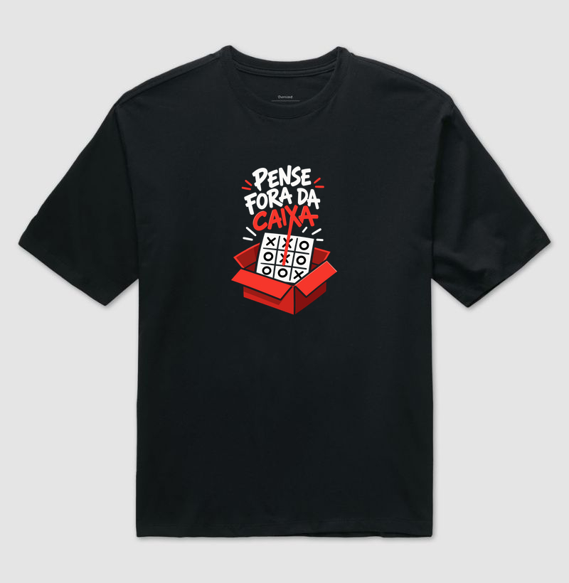 Pense Fora da Caixa – Jogo da Velha - Camiseta Oversized