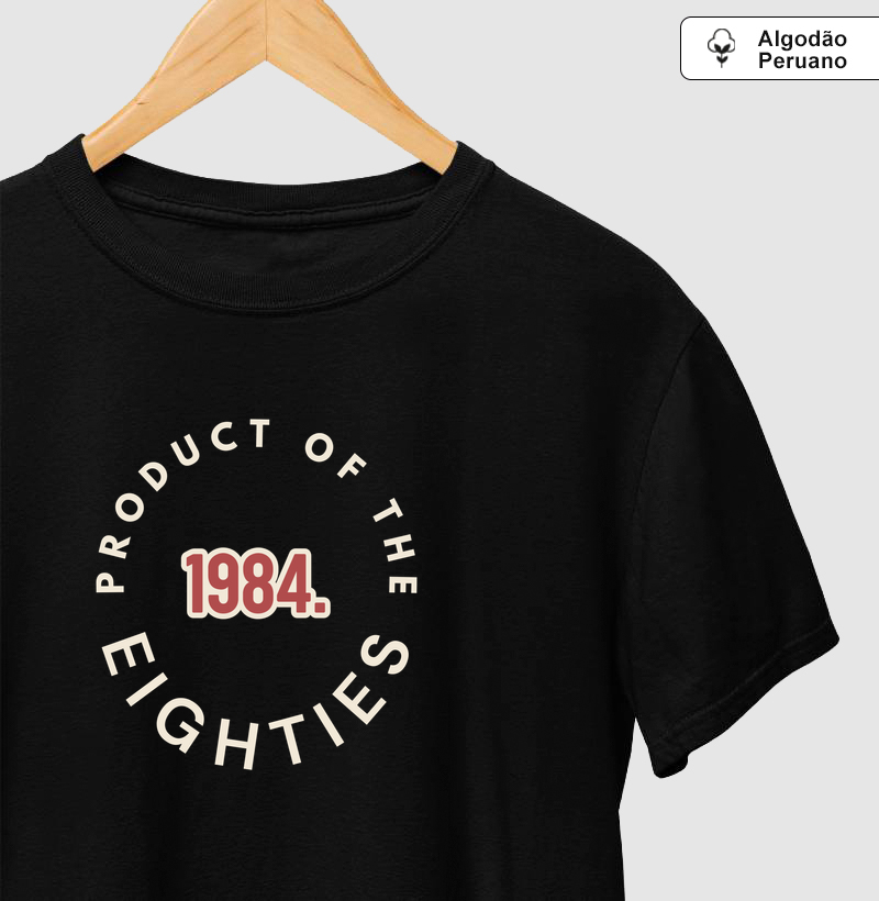 Camiseta Algodão Peruano Product of the Eighties 1984