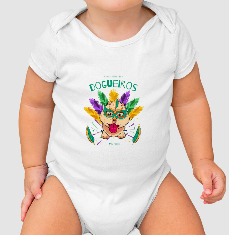 Body Infantil Dog Pulse - Bloquinho dos Dogueiros - Samba no Rabo