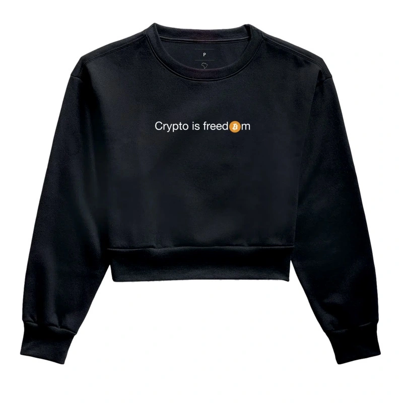 Cropped Moletom Crypto Freedom