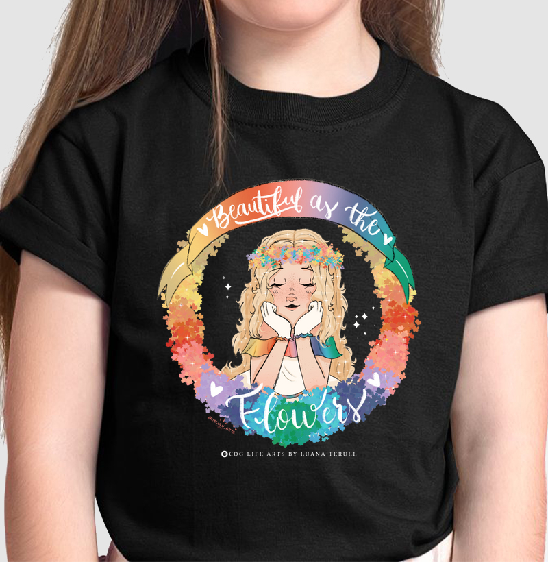 Camiseta Infantil Beautiful Flowers by Luana Teruel