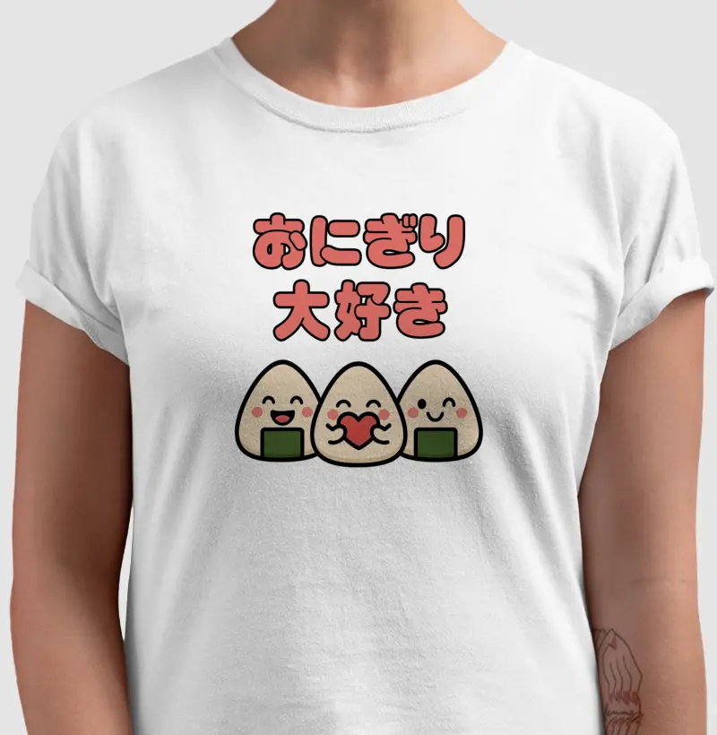 Camiseta Eu Amo Onigiri