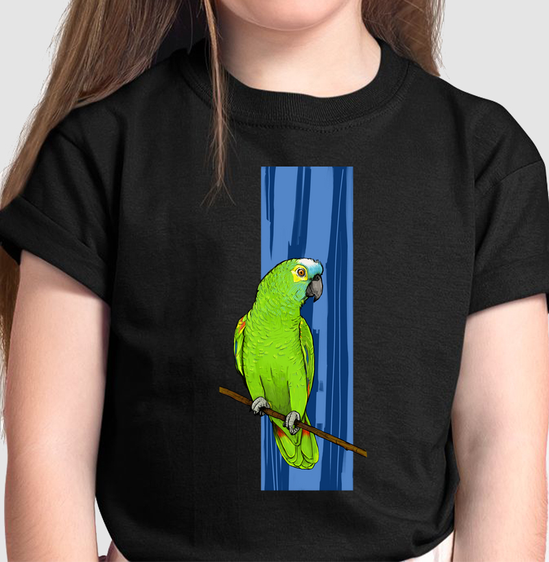 Camiseta Infantil Papagaio